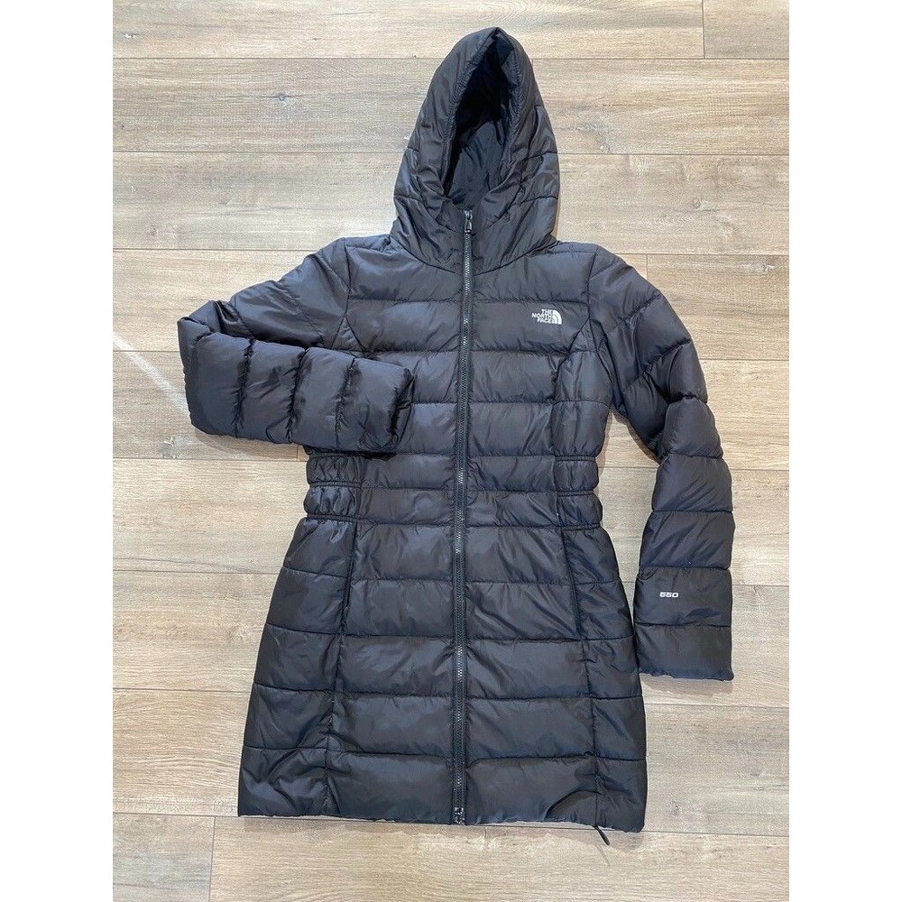$249 The North Face Gotham II 550 Down Hooded Parka Jacket Women's Size S Black